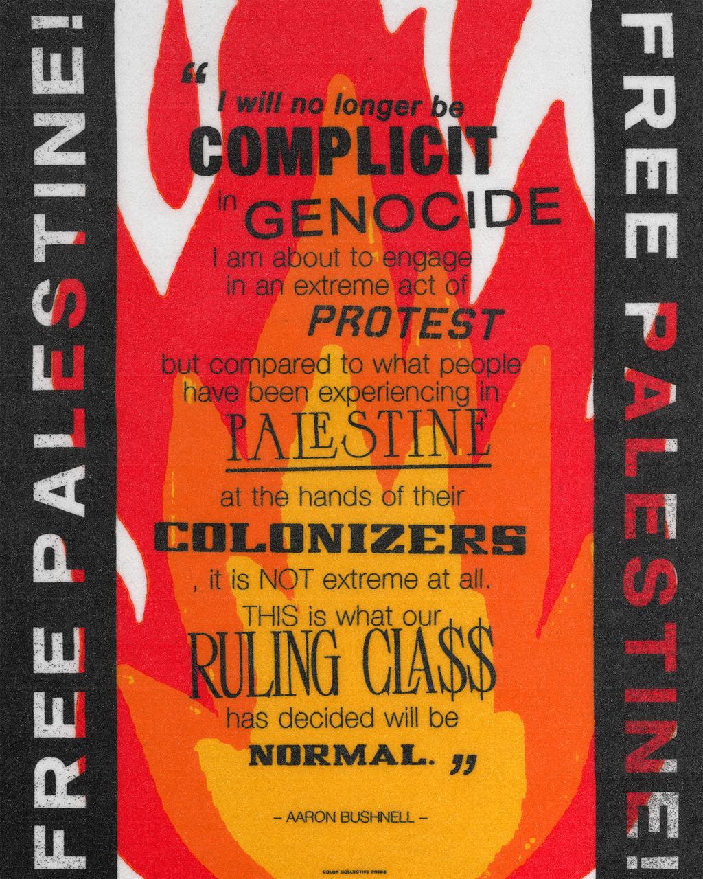 Free Palestine! Aaron Bushnell Quote (Free Download)