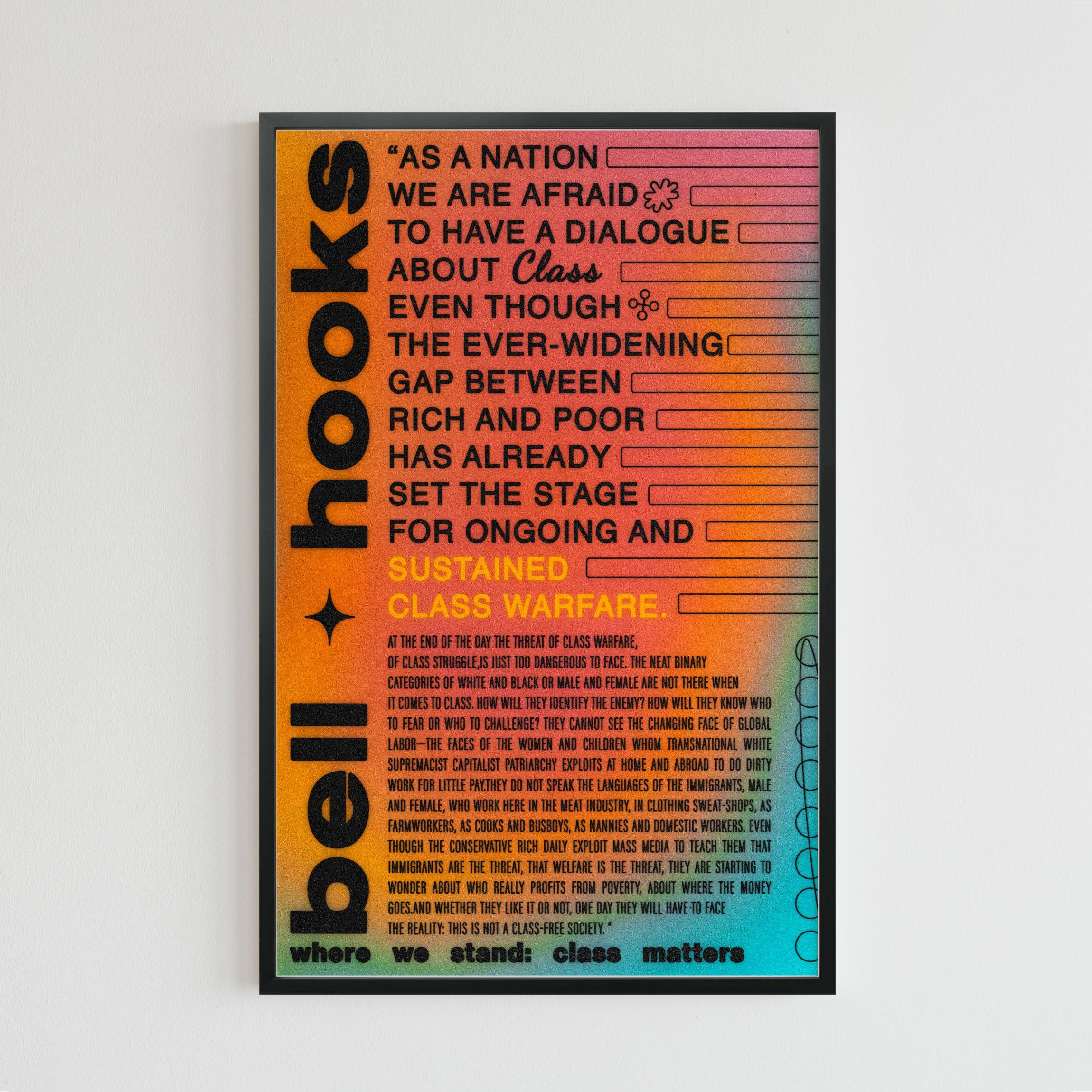 Bell Hooks QUOTE (11 x 17 Poster print)