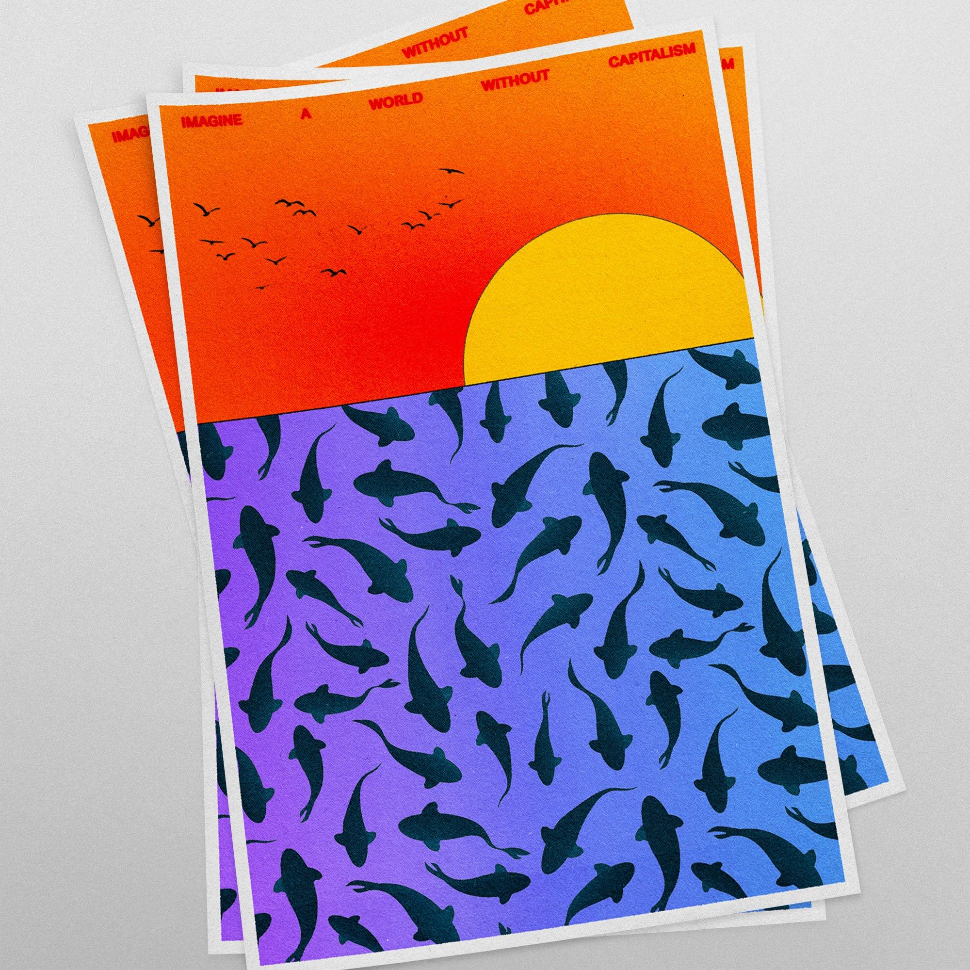 World Without Capitalism (11 x 17 Poster print) - Color Collective Press